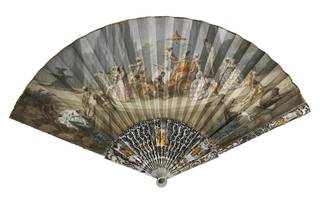 Photo of Fan with the Triumph of Harlequin, about 1750, Rome, Italy. Museum no. T.153-1920. © Victoria and Albert Museum, London