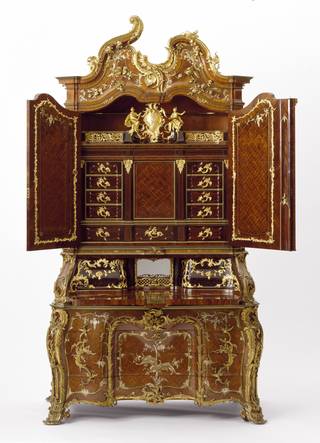 Photo of Writing cabinet, probably by Michael Kimmel, 1750 – 55, Dresden, Germany. Museum no. W.63-1977. © Victoria and Albert Museum, London 