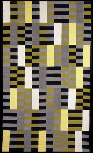 Photo of Hanging, designed by Gunta Stölzl, 1926, weaved by Anna Albers, 1967, Germany. Museum no. CIRC.534-1968. © Victoria and Albert Museum, London