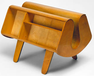 Photo of Penguin Donkey, bookcase, designed by Egon Riss, manufactured by Isokon Furniture Company, 1939, England. Museum no. W.19:1 to 3-1993. © Victoria and Albert Museum, London