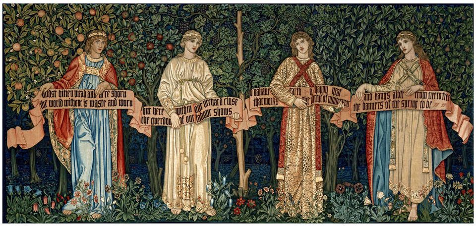 WXQHYD William Morris Lienzo de la l/ámina El Victoria and Albert Museum Exposici/ón de Carteles del Metro de Londres Art Nouveau Pintura decoraci/ón de la Pared Foto Stampata
