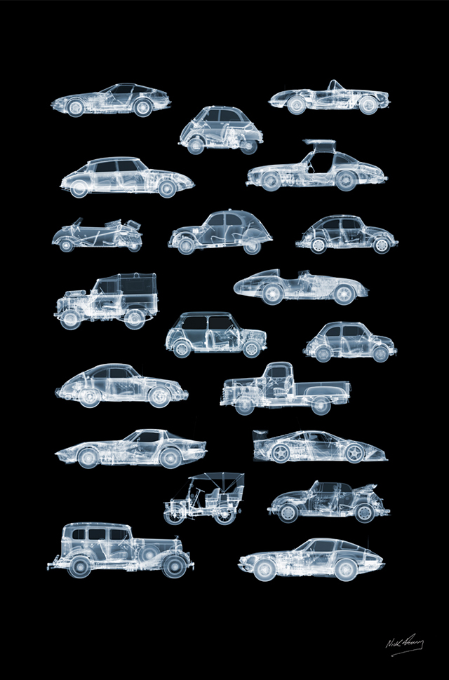 20 Cars to View X-ray photograph poster by Nick Veasey