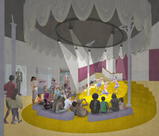 Architectural render of The Stage at the V&A Museum of Childhood