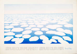 'Save our Planet, Save our Air', poster by Georgia O'Keeffe