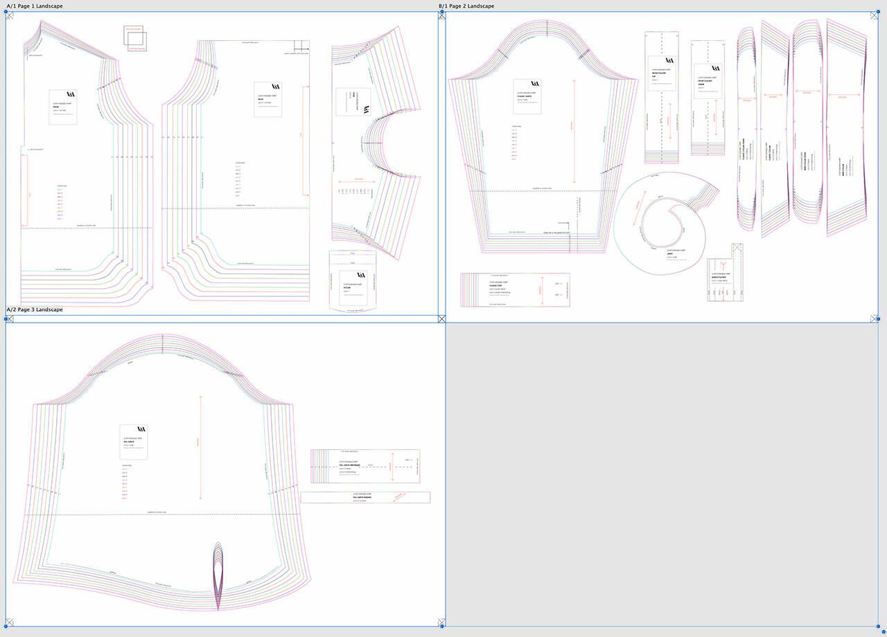 Customisable shirt pattern – print layouts · V&A