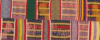 Highly colourful, patterned cloth