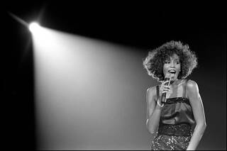 Whitney Houston singing onstage