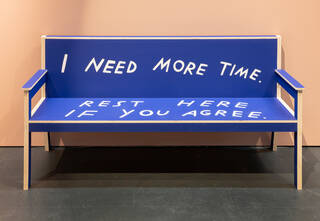 blue bench