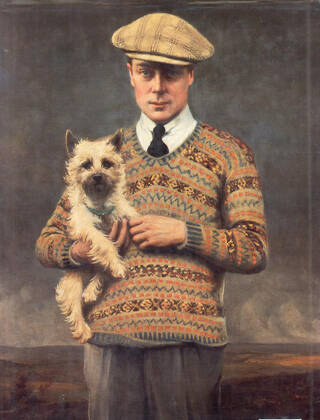 HRH The Prince of Wales wearing a Fair Isle sweater
