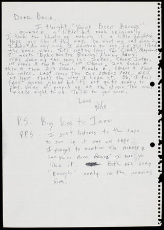 handwritten letter on paper torn from a spiral notebook
