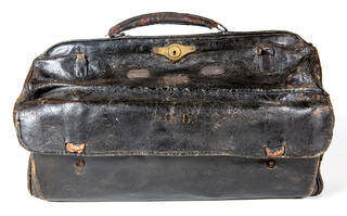 old leather bag
