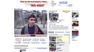 Acquiring an early YouTube watch page and its first-ever video