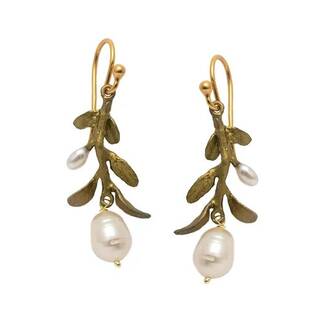 Victorian vine pearl earrings by Michael Michaud